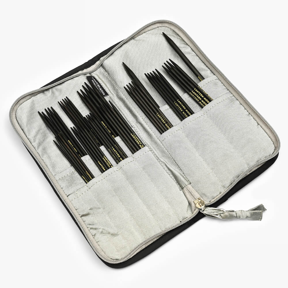 Lantern Moon - Double Point Needle Case (Ikat)